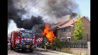 Drie woningen verwoest door grote brand Arnhem