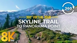 8K 360° Virtual Hike along Skyline Trail to Panorama Point, Mount Rainier