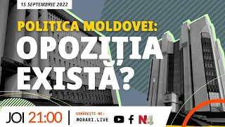 Morari.live | 15.09.22 | Politica Moldovei: Opoziția există??