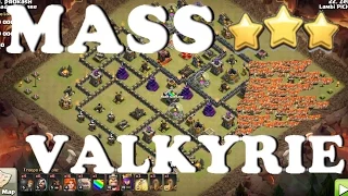 TH9 MASS VALKYRIES IN WAR!! SICK ATTACKS AFTER CLASH OF CLANS UPDATE