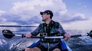 idiot kayak fisherman caught offshore in a thunderstorm (near death experience)