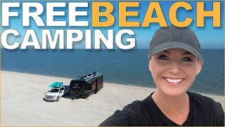 Free Beach Camping - Magnolia Beach TX | EP40 RV Full Time Living