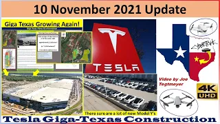 Tesla Gigafactory Texas 10 November 2021 Cyber Truck & Model Y Factory Construction Update (07:30AM)
