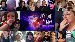JUST LOOK MY WAY -(OFFICIAL VIDEO) // HELLUVA BOSS Reaction Mashup
