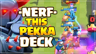 NERF THIS LEVEL 14 MAX PEKKA BEST LADDER DECK?! - Clash Royale