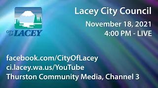 Lacey City Council Meeting - November 18, 2021
