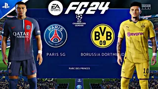 EA FC24 - PSG vs Borussia Dortmund | PS5™[4K60]Gameplay | UEFA Champions League 2023-24 | Semi Final