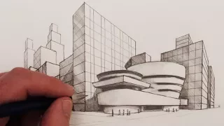 How to Draw 2-Point Perspective: The Guggenheim New York
