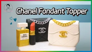 Chanel Fondant Handbag｜Fondant Chanel Logo｜How to Make Chanel Perfume Cake Topper