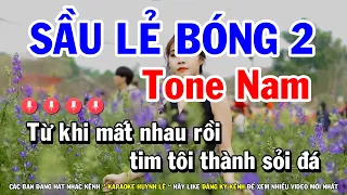 Karaoke Sầu Lẻ Bóng 2 | Nhạc Sống Tone Nam Dễ Hát | Karaoke Huỳnh Lê