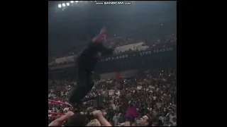 Shane Mcmahon elbow drops Test through Announce table