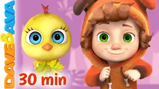 🐥 Little Chicks, Ring Around The Rosie and More Baby Songs | Nursery Rhymes by Dave and Ava 🐥