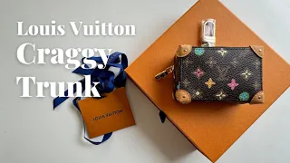 LOUIS VUITTON Monogram CRAGGY TRUNK Key Holder & Bag Charm | Unboxing + What Fits #luxuryunboxing