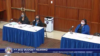 FY 2022 Budget Hearing - Senator Joe S. San Agustin - June 15, 2021 9am GBHWC