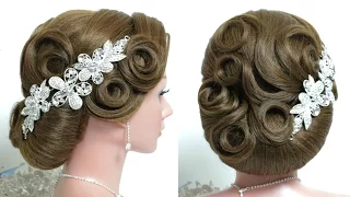Wedding hairstyle for long hair tutorial. Perfect bridal updo