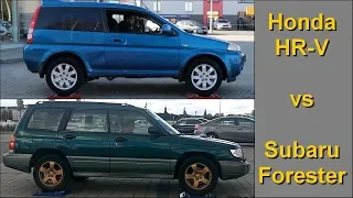 SLIP TEST - Honda HR-V Real Time AWD vs Subaru Forester S-AWD - @4x4.tests.on.rollers