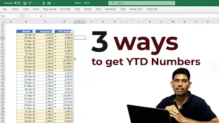 How to compute YTD numbers in MS Excel? | 3 ways to get Year to Date Sales in MS Excel