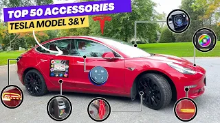 Tesla Model 3/Y Top 50 MUST HAVE Accessories 2024 #teslamodely