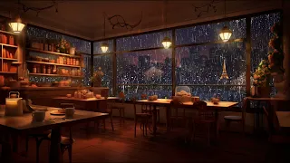 Smooth Jazz Night ☕ Stress Relief Jazz With Rain Sounds Vol.7