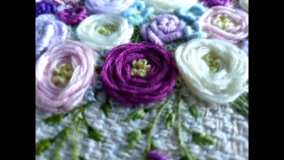 Уроки вышивки 1  (роза) - Embroidery tutorial 1(a rose)
