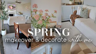 SPRING DECORATE WITH ME | LIVING AND DINING ROOM MAKEOVER P1| SPRING DECORATING IDEAS 2024