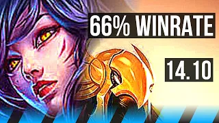 AHRI vs AZIR (MID) | 66% winrate, 14/2/6, Legendary | EUW Master | 14.10