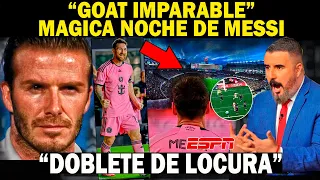 🟢MESSI IMPARABLE "Doblete INFERNAL"| PRENSA Se RINDE a sus PIES| GOAT DESPEDAZO al NEW ENGLAND