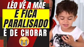 😭LEOZINHO FICA PARALISADO AO VER A MAMÃE NO CELULAR E AVÓ FICA PREOCUPADA😭