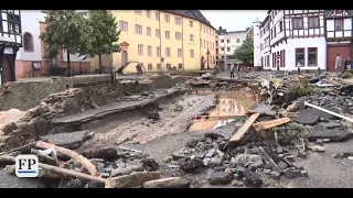 Verwüstungen nach Hochwasser in Rheinland-Pfalz und NRW