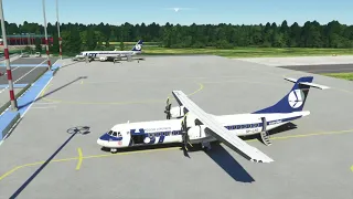 MSFS2020 Asobo ATR 72-600 LNAV/VNAV landing at Szczecin Airport (EPSC)