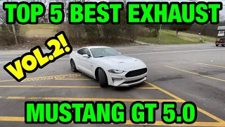 Top 5 BEST EXHAUST Set Ups for Ford Mustang GT 5.0L COYOTE V8 (Vol.2)!