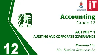 Gr12  Accounting - Auditing and Corporate Governance - Activity 1