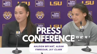 LSU Gymnastics Press Conference (March 18, 2024) | Haleigh Bryant, Aleah Finnegan & Jay Clark