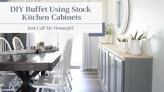 Building a DIY Buffet using Stock Kitchen Cabinets