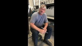 Tip for replacing a torsion axle on a boat trailer