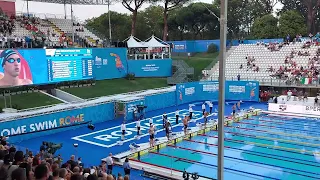 THOMAS  CECCON  European  Swimming  Champ.  Roma  2022  50 backstroke  final original Silver medal