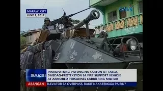 Saksi: Pinagpatung-patong na karton at tabla, dagdag-proteksyon sa armored personnel carrier