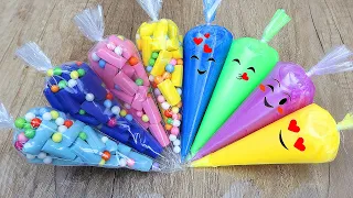 Making Glossy Slime With Piping Bags Amazing Satisfying Glossy Slime-36