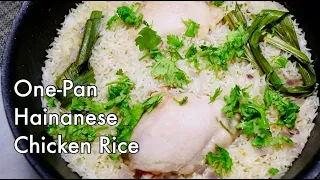 Easy One Pan Hainanese Chicken Rice with Chilli Sauce recipe