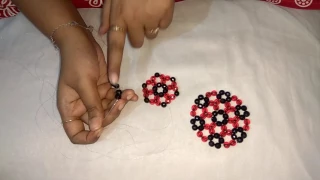 How to make beaded cup mat circular coasters