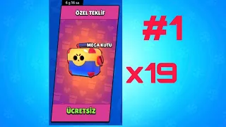 19 BEDAVA MEGA KUTU AÇILIMI- BRAWL STARS - TAHSİNSON TV-