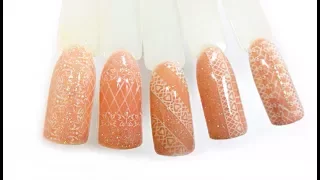 Свадебный дизайн ногтей с использованием наклеек NAILS