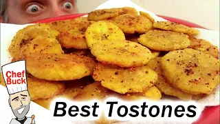 Fried Green Plantains - Best Tostones Recipe