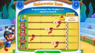 @Fishdom Challenge level 3093 - Hard level 3095 & Won 🥇 in Underwater Race!