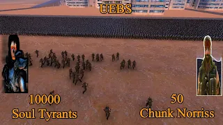 10000 Soul Tyrant vs 50 Chunk Norriss  | Ultimate Epic Battle Simulator |