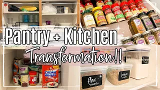 NEW KITCHEN & PANTRY MAKEOVER 2020 :: TRANSFORMATION ON A BUDGET :: CLEAN DECLUTTER ORGANIZE WITH ME