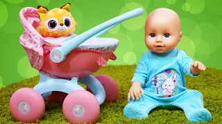 Видео с куклами - Беби Бон завтракает и гуляет с игрушками! – Смешные видео для детей.