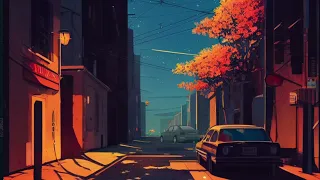 Starry Night in the City 🌃 Calming Lofi Music & Rain Soundscape for Relaxation, Study, and Work