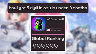 how i got 5 digit in osu! in under 3 months