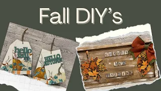 Fall Home Decor | Fall DIY’s | Dollar Tree DIY’s | Napkin Decoupage DIY’s | #wiskf and #totebag